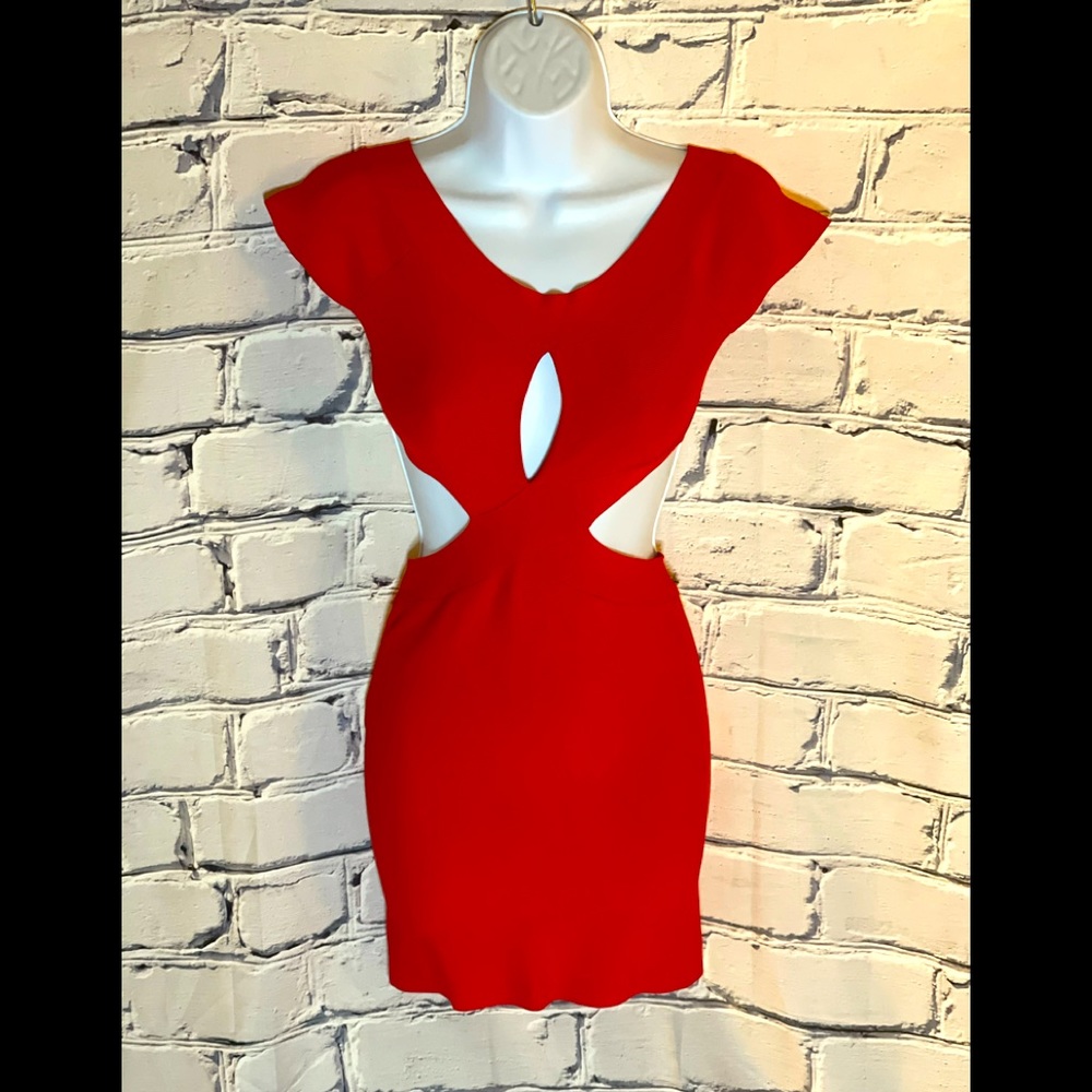 BCBG Max Azria Red bandage dress. Used.
